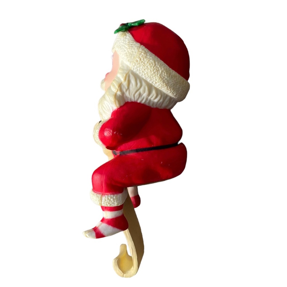 Russ Vintage Santa Christmas Stocking Shelf Sitter Mantel Stocking Holder - Picture 7 of 7